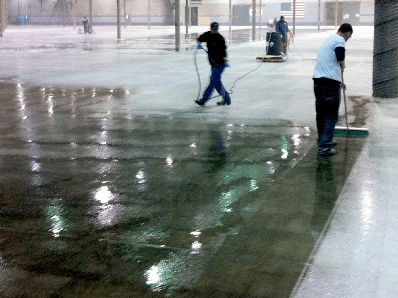Industrial concrete waterproofing sealer application