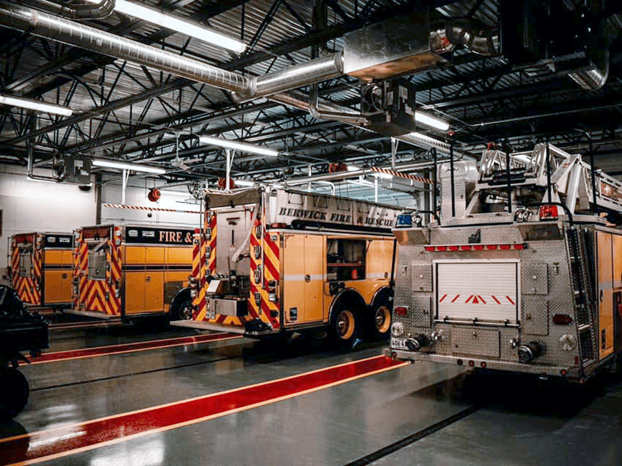 Fire station epoxy coating finished